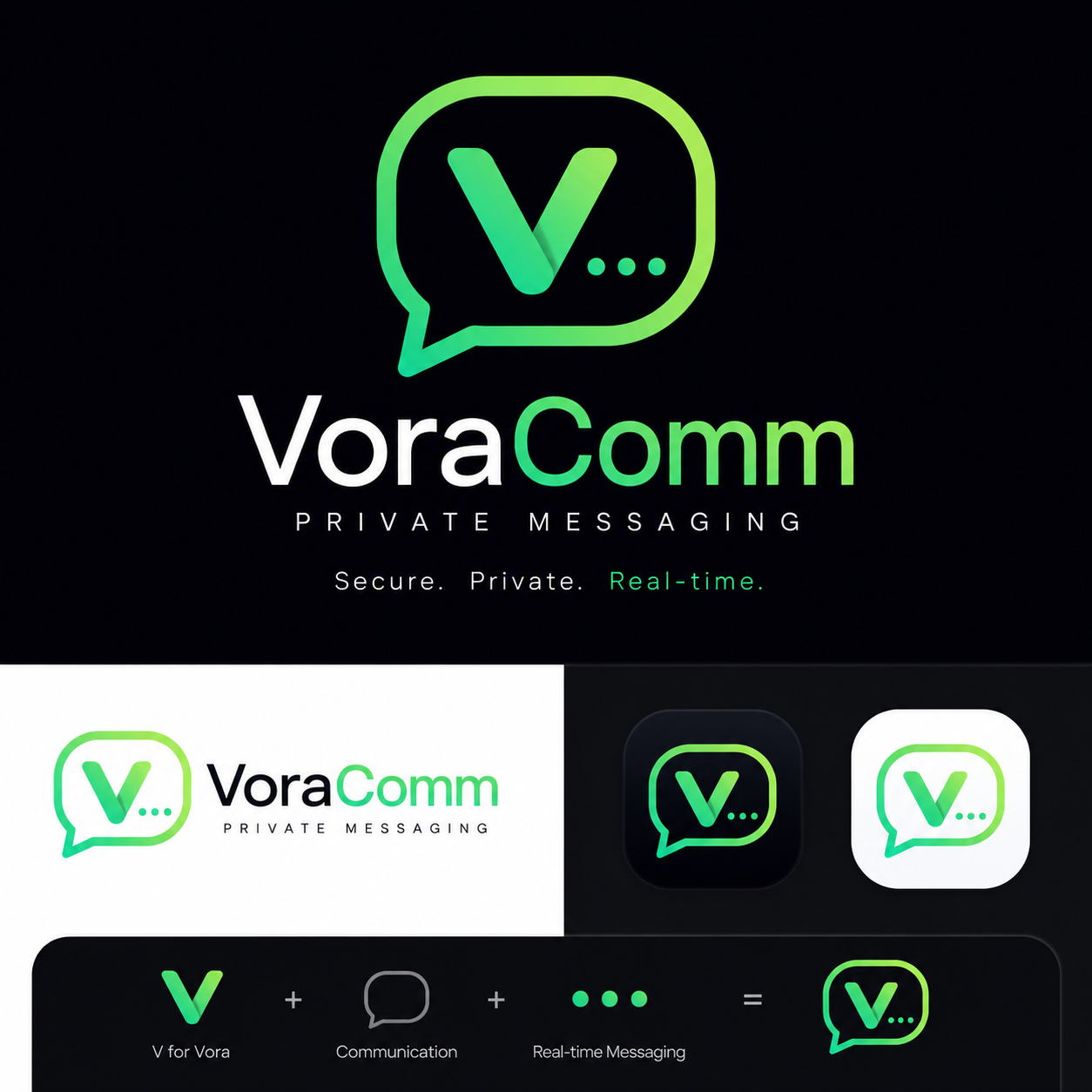 VoraComm private messaging logo